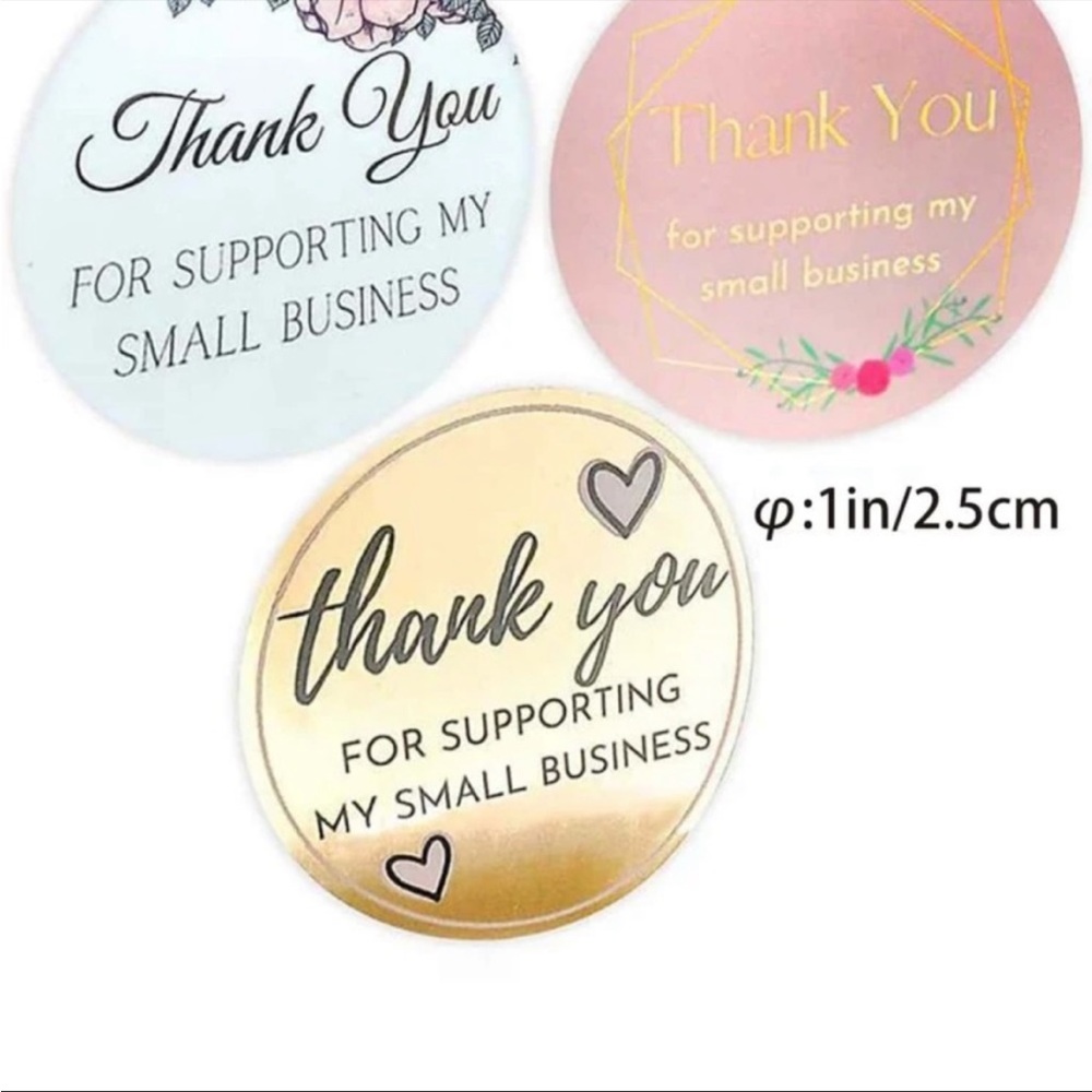 Thank you labels 500 ct new - Picture 2 of 4